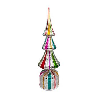 St. Nicholas Square® Glass LED Rainbow Tree Table Decor Small