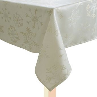 St. Nicholas Square® Snowflake Shimmer Jacquard Tablecloth
