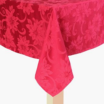 St. Nicholas Square® Poinsettia Jacquard Tablecloth