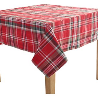 St. Nicholas Square® Holiday Plaid Yarn Dye Tablecloth 60" x 102"