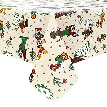 St. Nicholas Square® Disney Mickey Friends Holiday PEVA Tablecloth