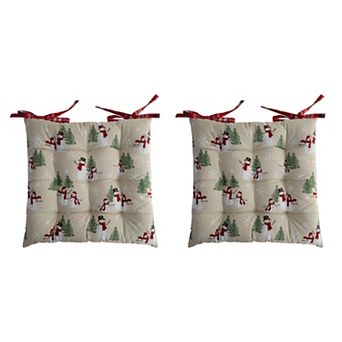 St. Nicholas Square® 2 pc Yuletide Reversible Chair Pads