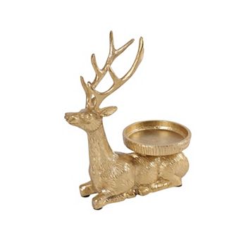 St. Nicholas Square® Sitting Deer Pillar Candle Holder