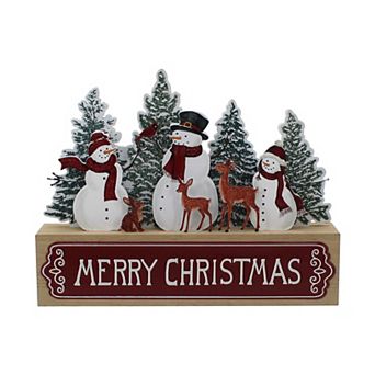 St. Nicholas Square® Merry Christmas Snowmen Table Decor