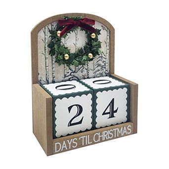 St. Nicholas Square® Wood Block Holiday Countdown Table Decor