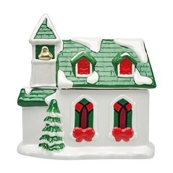 Hallmark Winter Violet & Cotton Snow Ceramic Christmas House Candle