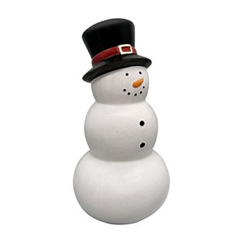 St. Nicholas Square® Ceramic Snowman With Top Hat Table Decor