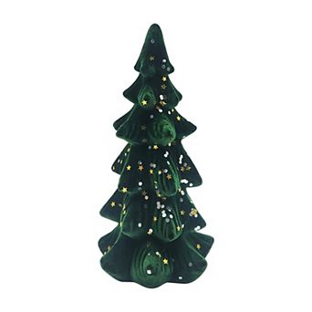 St. Nicholas Square® Flocked Tree with Gold Stars Table Decor