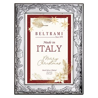 Discover Europe Made in Italy 4" x 6" Real Silver Plated Beltrami Christmas Frame
