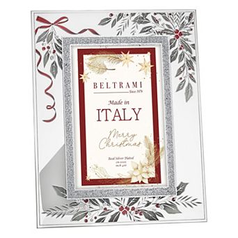 Discover Europe Made in Italy 4" x 6" Real Silver Plated Beltrami Holly Frame