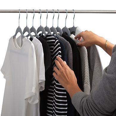 Simplify 100-Pack Slim Gray Velvet Suit Hangers