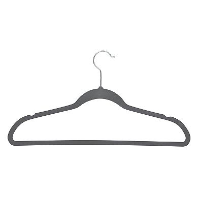 Simplify 100-Pack Slim Gray Velvet Suit Hangers