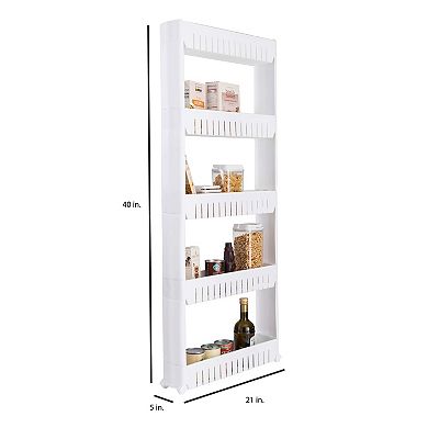 Simplify 5-Tier Slim Slide Out Storage Cart
