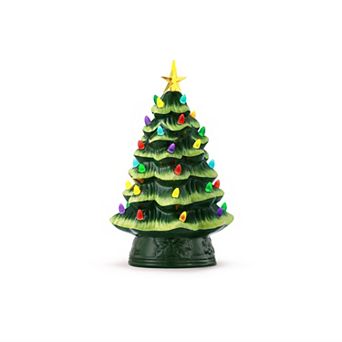 Mr Christmas 12-Inch Ceramic Nostalgic Tree Table Decor