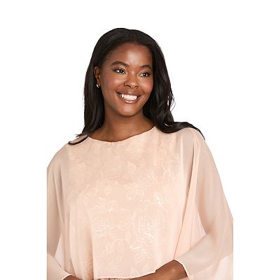 sequin chiffon overlay dress Plus Size Sequin Chiffon Overlay Short Sleeve Evening Dress Hello Curve
