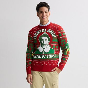 Men's Elf OMG Santa I Know Him Holiday Sweater