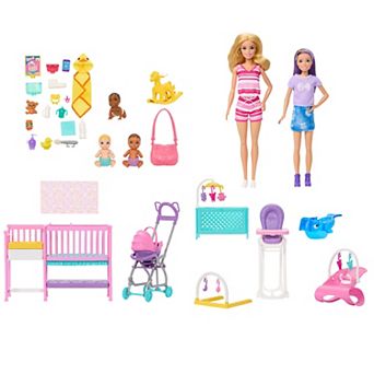 Barbie® & Skipper Dolls with 3 Babies, Furniture & Color Change Feature