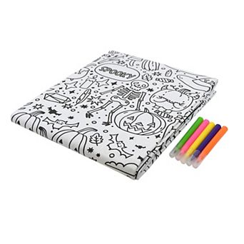 Color Your Own Halloween Tablecloth with 5 Markers