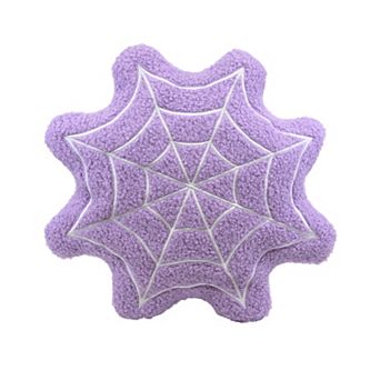 Spider Web-Shaped Novelty Throw Pillow