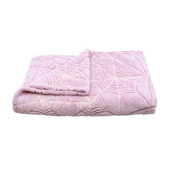 Glow-in-the-Dark Spider Web Throw Blanket