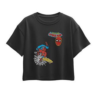 Girls 7-16 Marvel The Amazing Spider-Man Retro Icons Boxy Tee