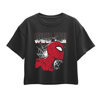 Girls 7-16 Marvel Spider-Man Distressed Boxy Tee