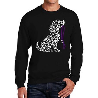 Dog Leash - Men's Word Art Crewneck Sweatshirt