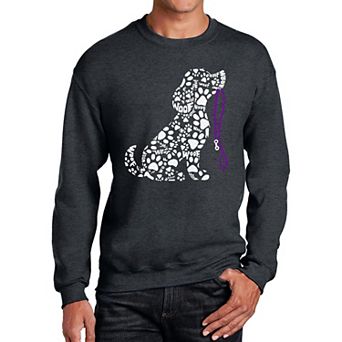 Dog Leash - Men's Word Art Crewneck Sweatshirt
