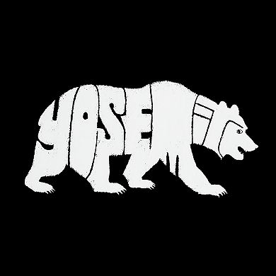 Yosemite Bear - Men's Raglan Baseball Word Art T-Shirt