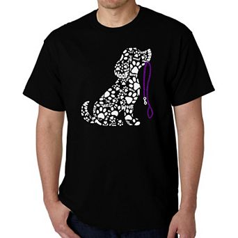 Dog Leash - Men's Word Art T-Shirt