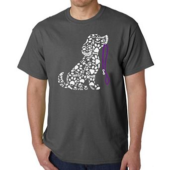 Dog Leash - Men's Word Art T-Shirt