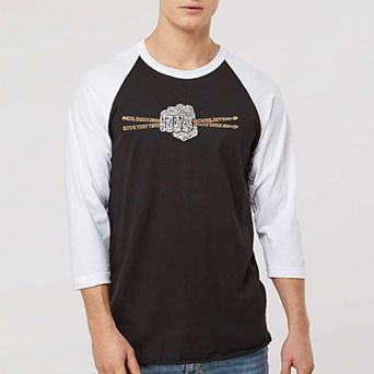 Drum Sticks - Men's Raglan Baseball Word Art T-Shirt
