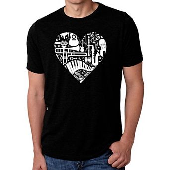 Musical Instrument Heart - Men's Premium Blend Word Art T-Shirt