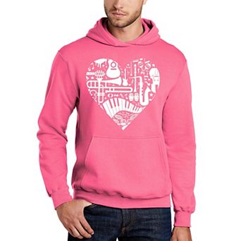 Musical Instrument Heart - Men's Word Art Hooded Sweatshirt
