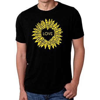 Sunflower Love - Men's Premium Blend Word Art T-Shirt