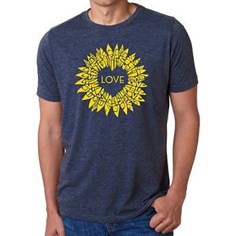 Sunflower Love - Men's Premium Blend Word Art T-Shirt