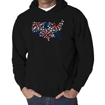 USA Fireworks - Men's Word Art Hooded Sweatshirt