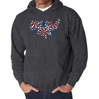 USA Fireworks - Men's Word Art Hooded Sweatshirt
