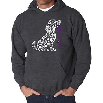Dog Leash - Men's Word Art Hooded Sweatshirt