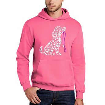 Dog Leash - Men's Word Art Hooded Sweatshirt