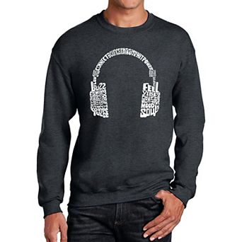 Mood Headphones - Men's Word Art Crewneck Sweatshirt