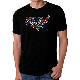 USA Fireworks - Men's Premium Blend Word Art T-Shirt
