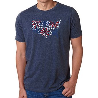 USA Fireworks - Men's Premium Blend Word Art T-Shirt
