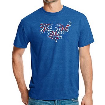 USA Fireworks - Men's Premium Blend Word Art T-Shirt