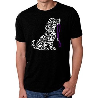 Dog Leash - Men's Premium Blend Word Art T-Shirt