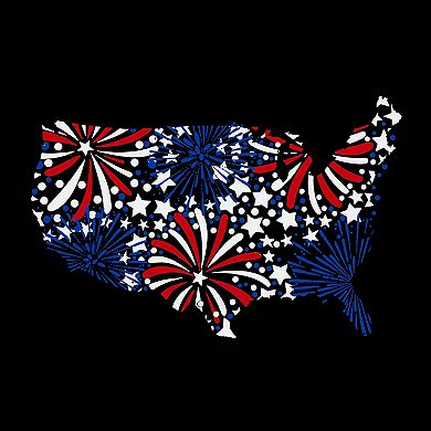 USA Fireworks - Men's Word Art T-Shirt