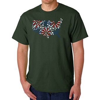 USA Fireworks - Men's Word Art T-Shirt