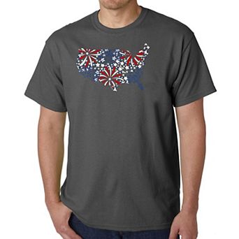 USA Fireworks - Men's Word Art T-Shirt
