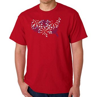 USA Fireworks - Men's Word Art T-Shirt