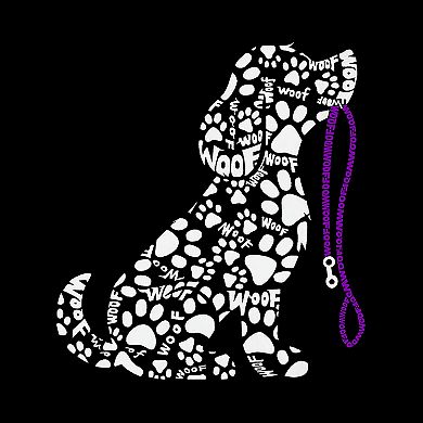 Dog Leash - Men's Word Art Long Sleeve T-Shirt